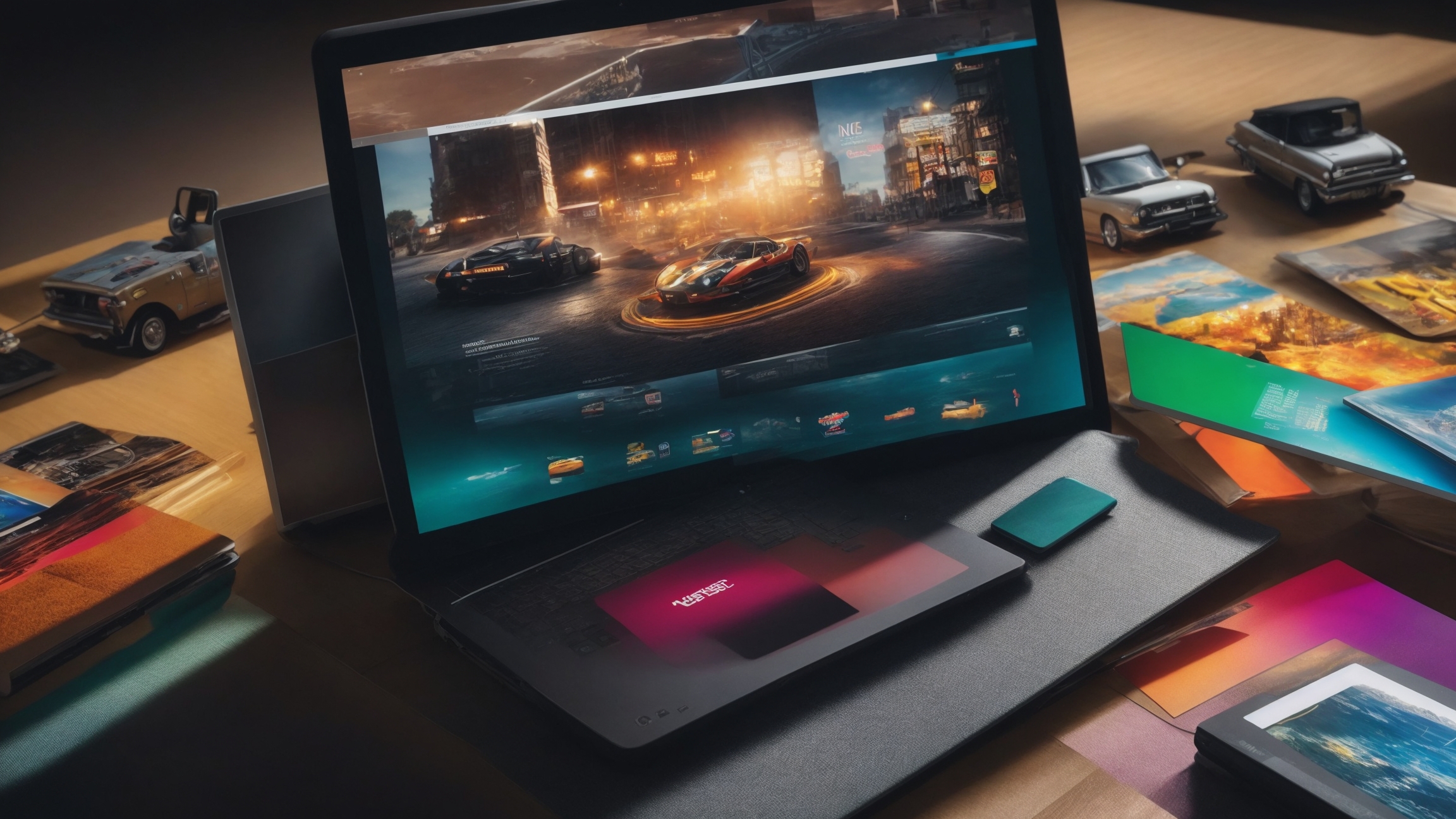 Classic online flash games collection on screen
